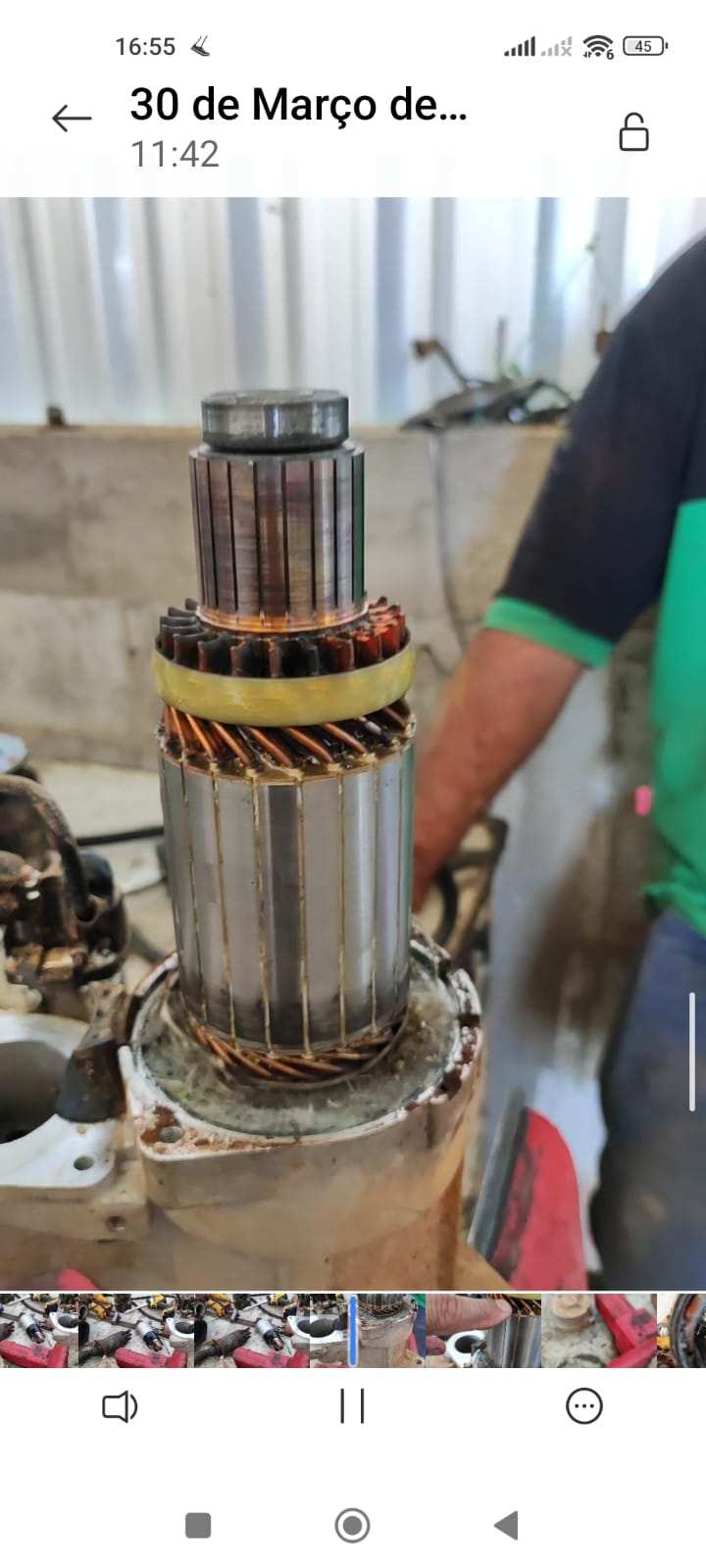 Chassi em manutenção — Bradiesel